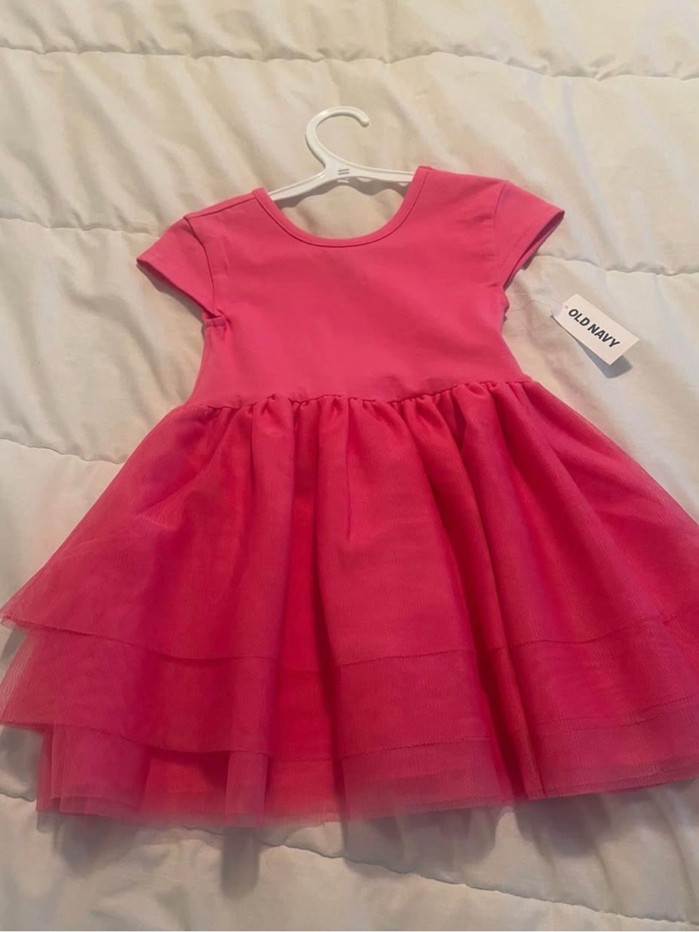 Old Navy Bright Pink Tiered Tulle Party Dress